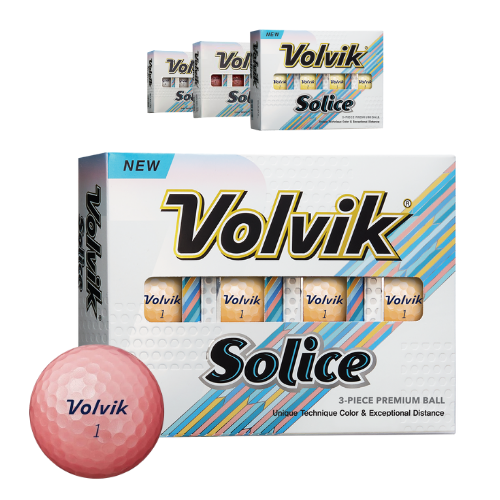 Volvik Solice G.B 3PC - 12 Balls (Yellow / White / Pink/ Orange )